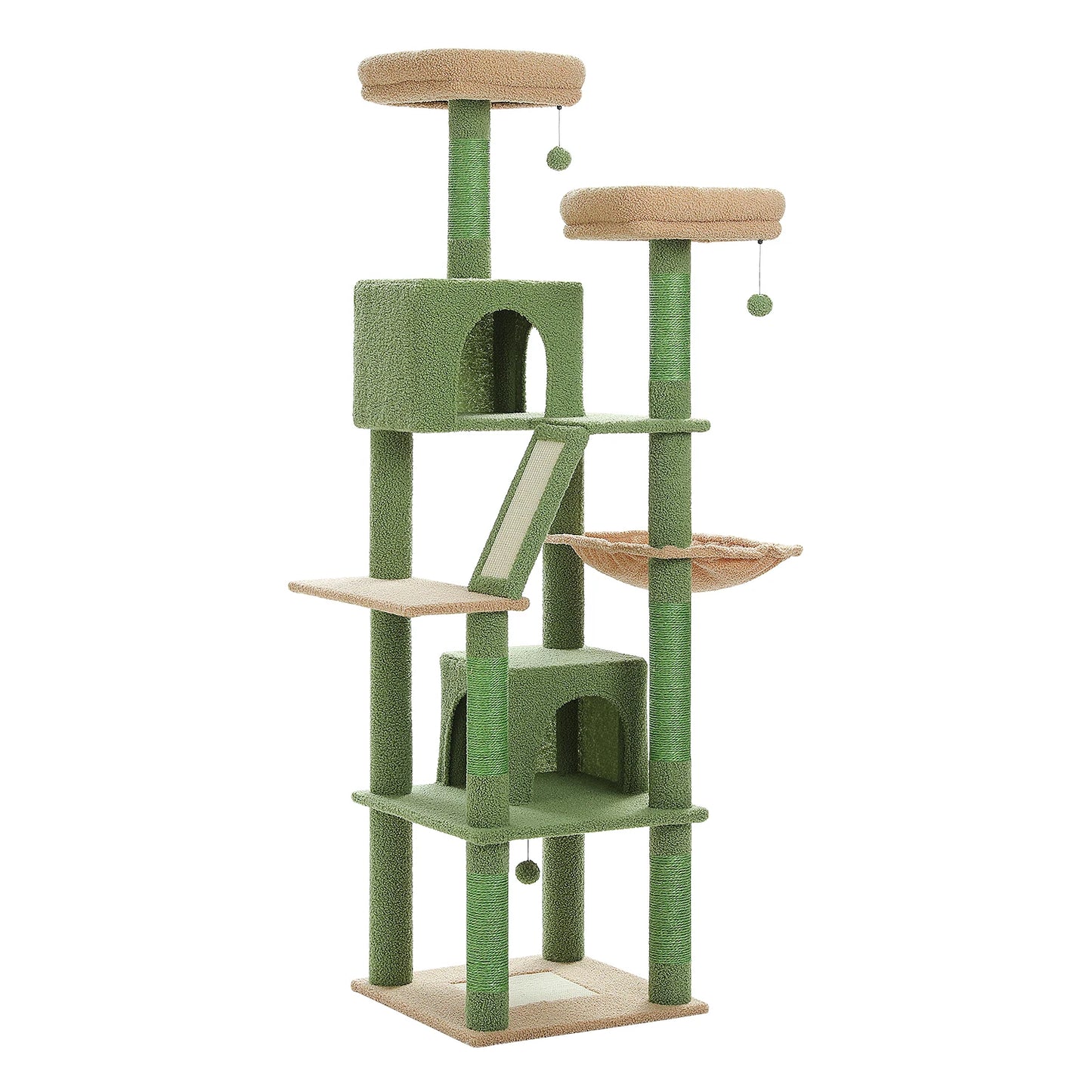 Large Cat Tree Tall Cat Tower for Indoor Cats Multi-Level Plush Cat Condo with Scratching Posts Scratching Boards Perches Caves